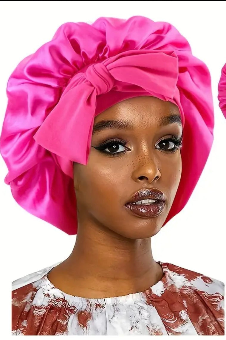 Satin Lace Up Bonnet