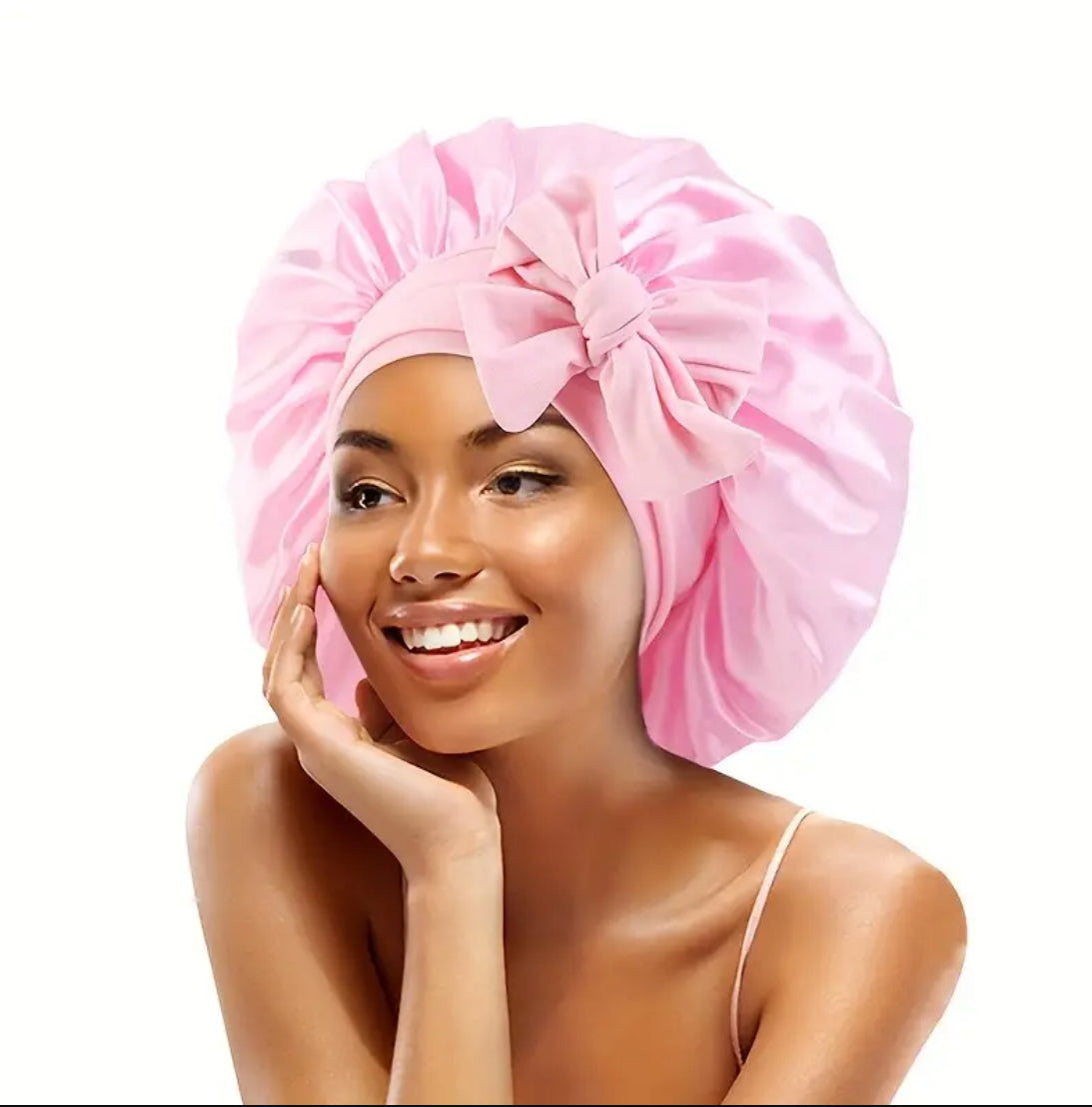 Satin Lace Up Bonnet